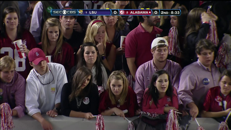 Illustration for article titled LSU-Alabama: A Story Told By Faces